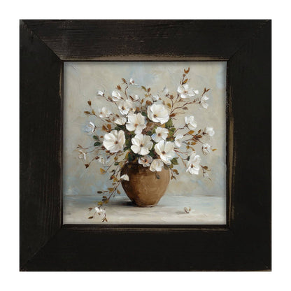 Copper Vase with White Floral Bouquet