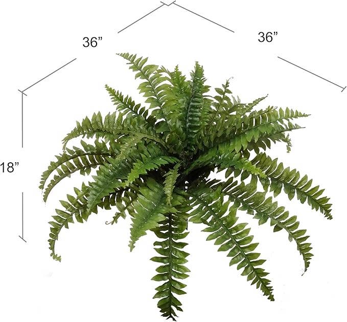 Boston Fern Artificial Plant UV Resistant Indoor/Outdoor 33