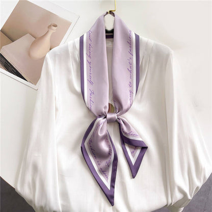 FASHIONABLE DOUBLE-LAYER RIBBON ANGLED HEAD SCARF_CWASC1515