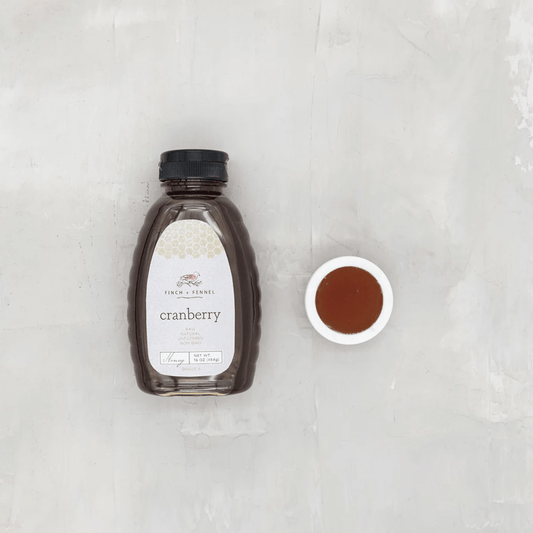 Finch Fennel Grade A Unfiltered Cranberry Honey - 16 oz.