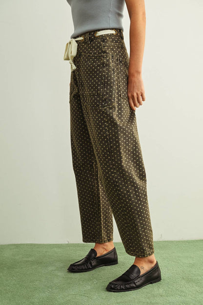 Polka Dot Barrel Pants