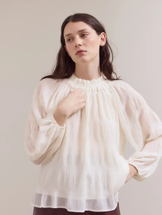 Balloon Sleeve Blouse Top