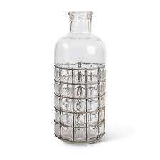 Med Glass & Metal Bubble Bottle