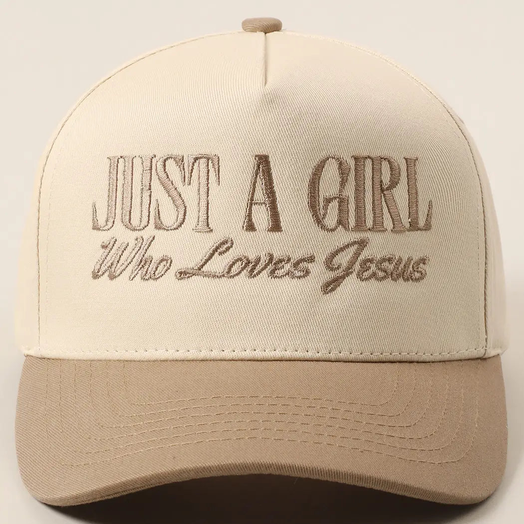 Just A Girl Who Loves Jesus Embroidery Trucker Hat