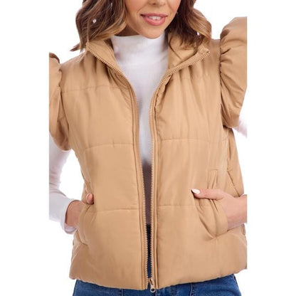 Lile Ruffle Quilted Vest