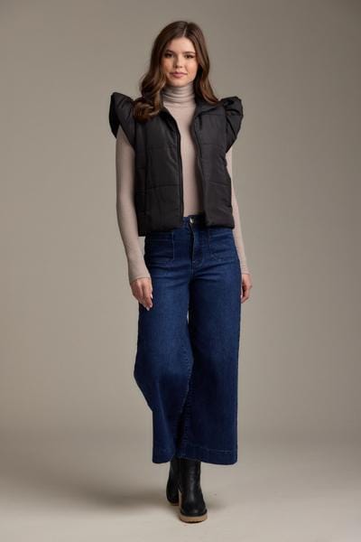 Lile Ruffle Quilted Vest