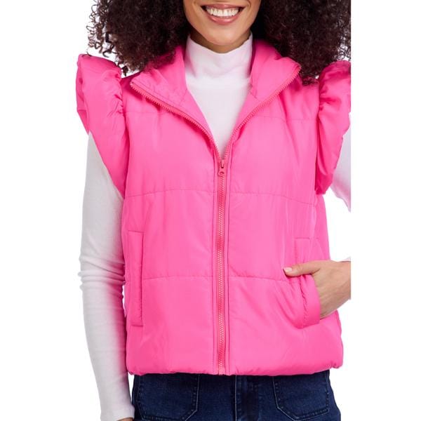 Lile Ruffle Quilted Vest