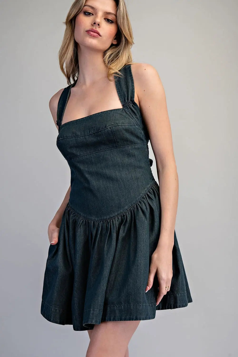 Mineral Washed Mini Dress