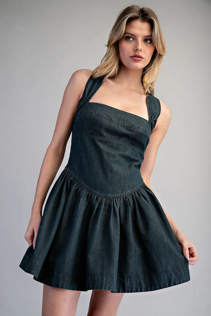 Mineral Washed Mini Dress