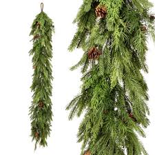 72x12" Natural Touch Mix Evergreen Garland