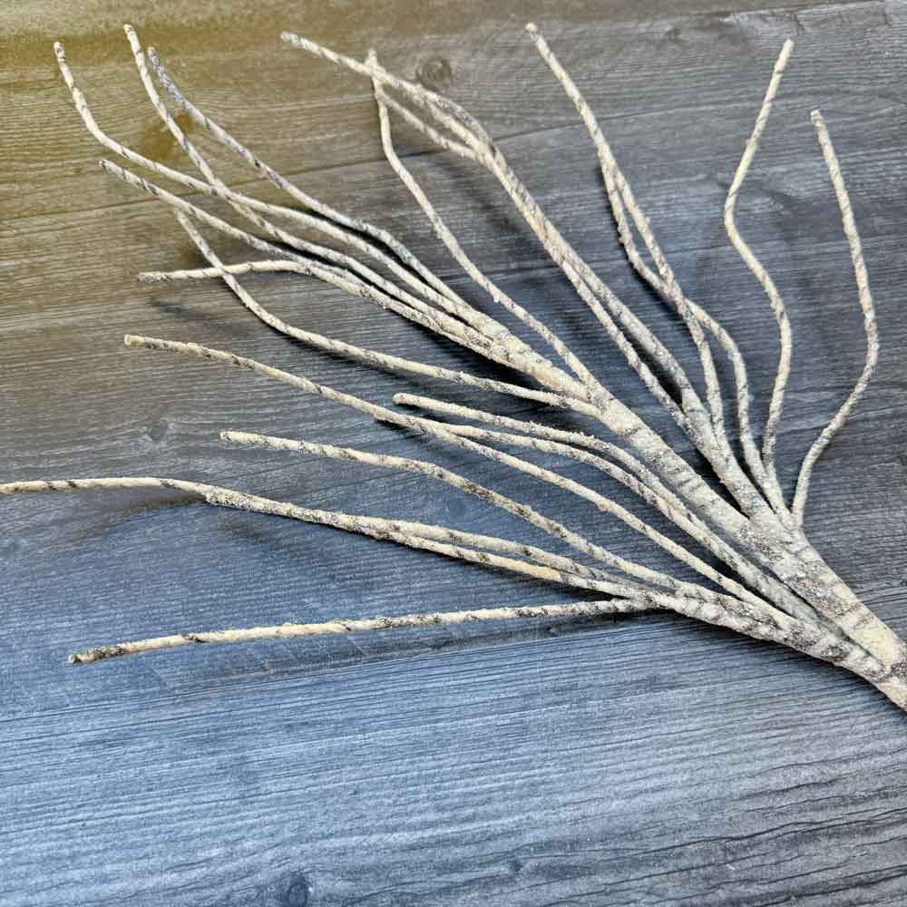 46" Iced Glitter Faux Birch Spray