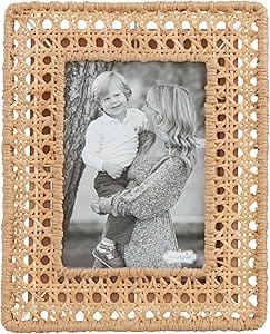 Large Woven Cane Frame 5" X 7"