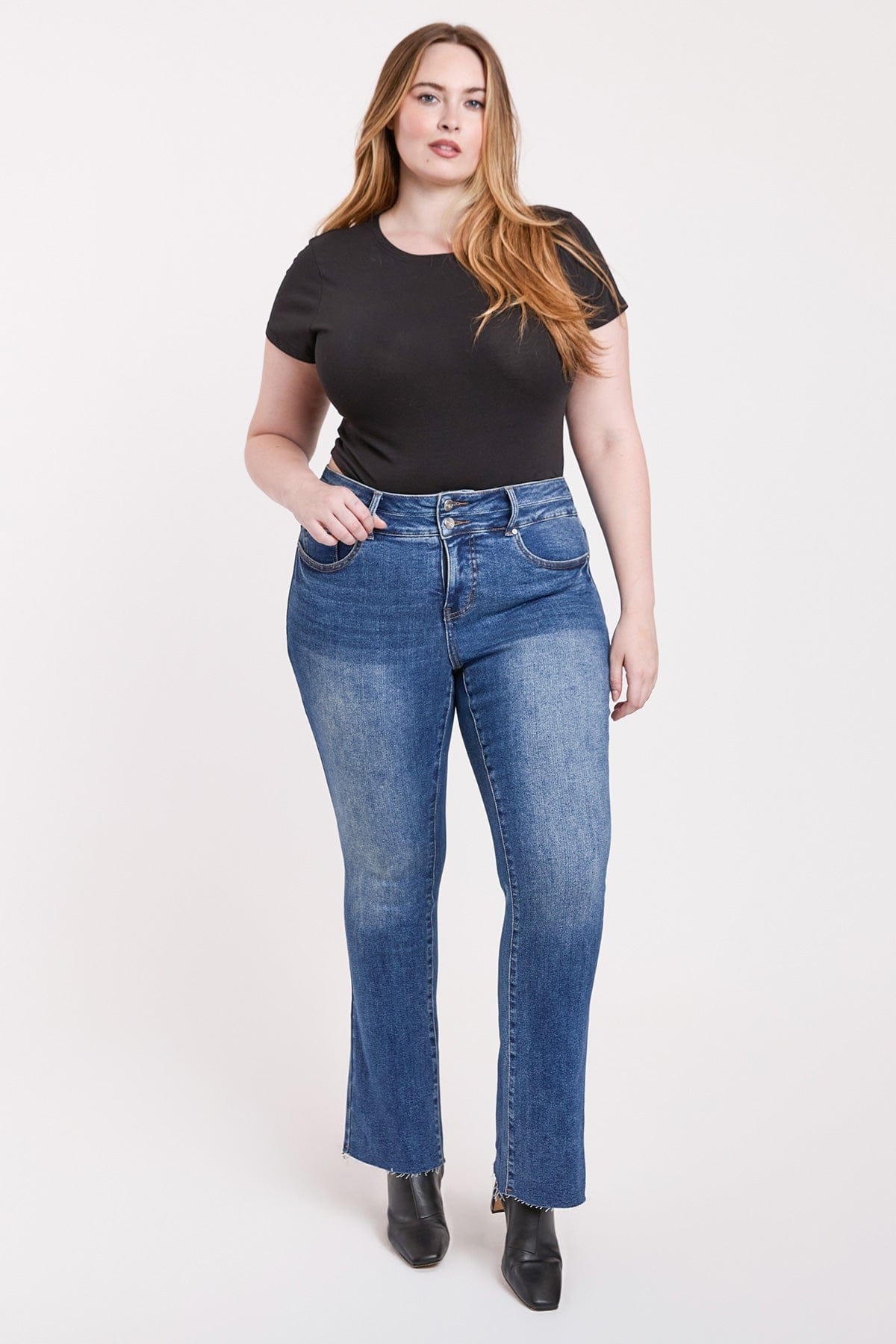 Plus Premium Stretch High Rise Bootcut Jeans