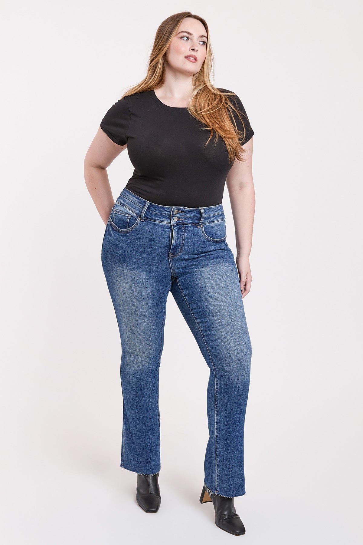 Plus Premium Stretch High Rise Bootcut Jeans