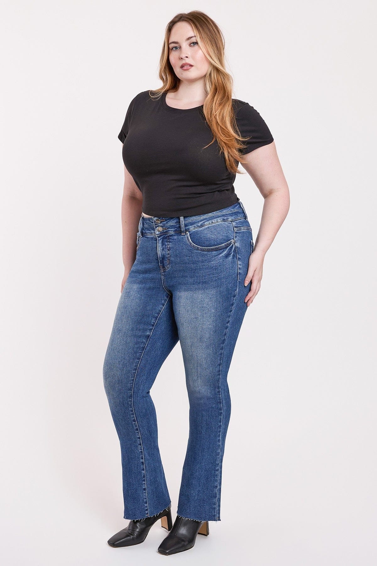 Plus Premium Stretch High Rise Bootcut Jeans