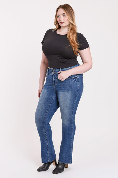 Plus Premium Stretch High Rise Bootcut Jeans
