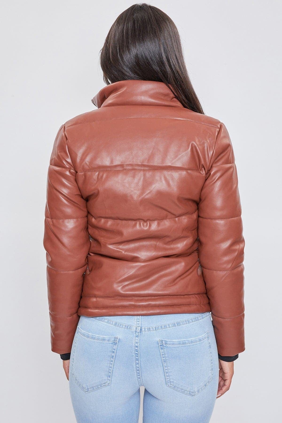 Pleather Puffy Jacket