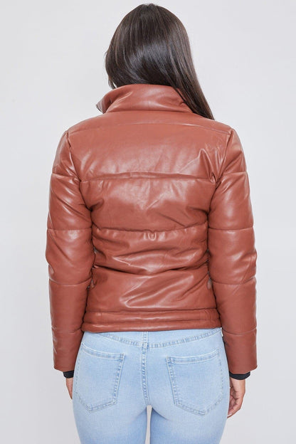 Pleather Puffy Jacket