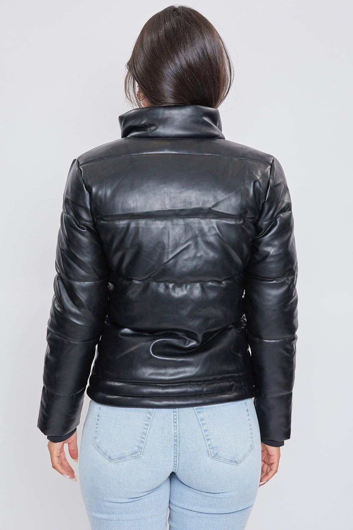 Pleather Puffy Jacket