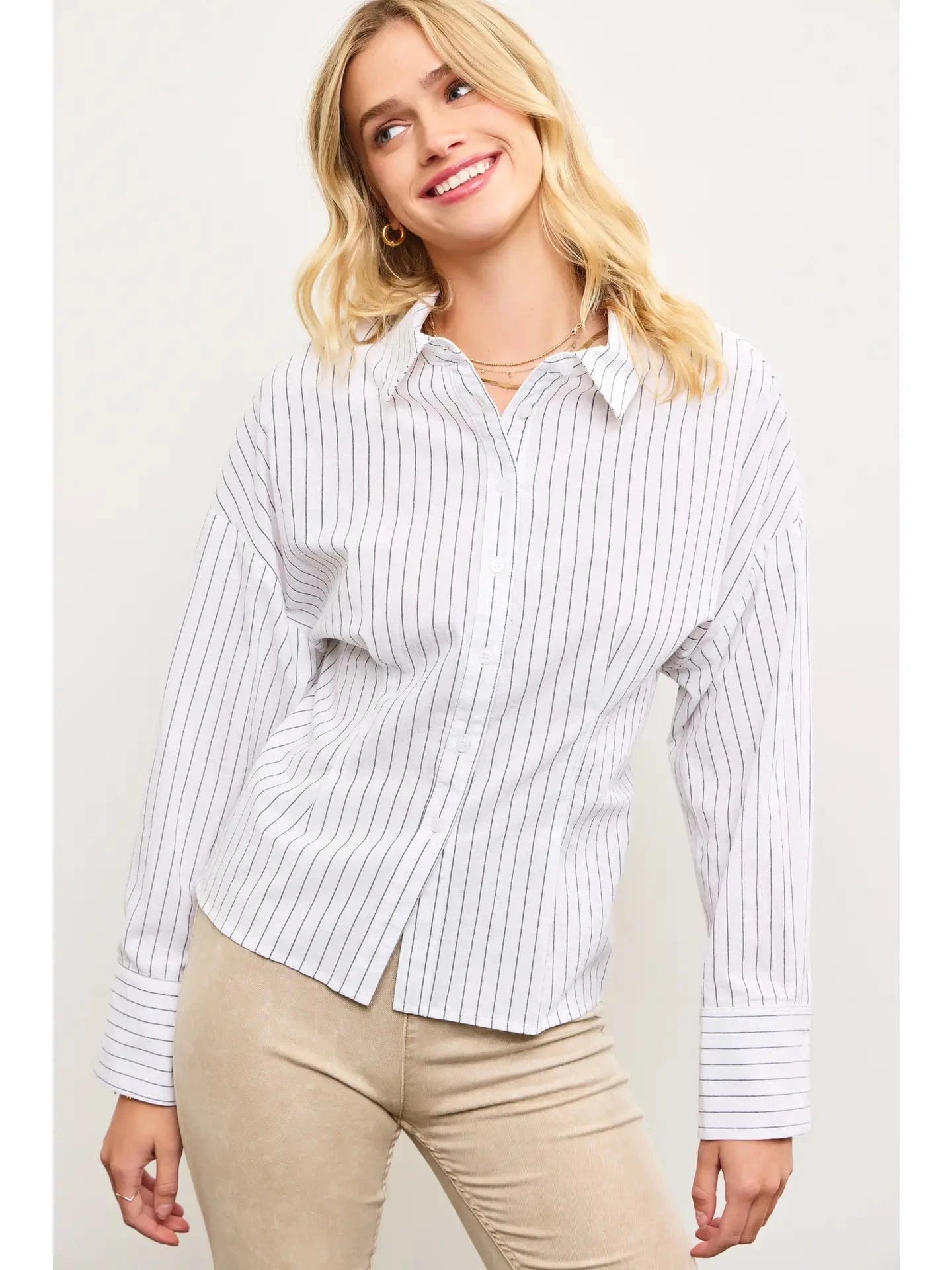 Stripe Back Cross Top