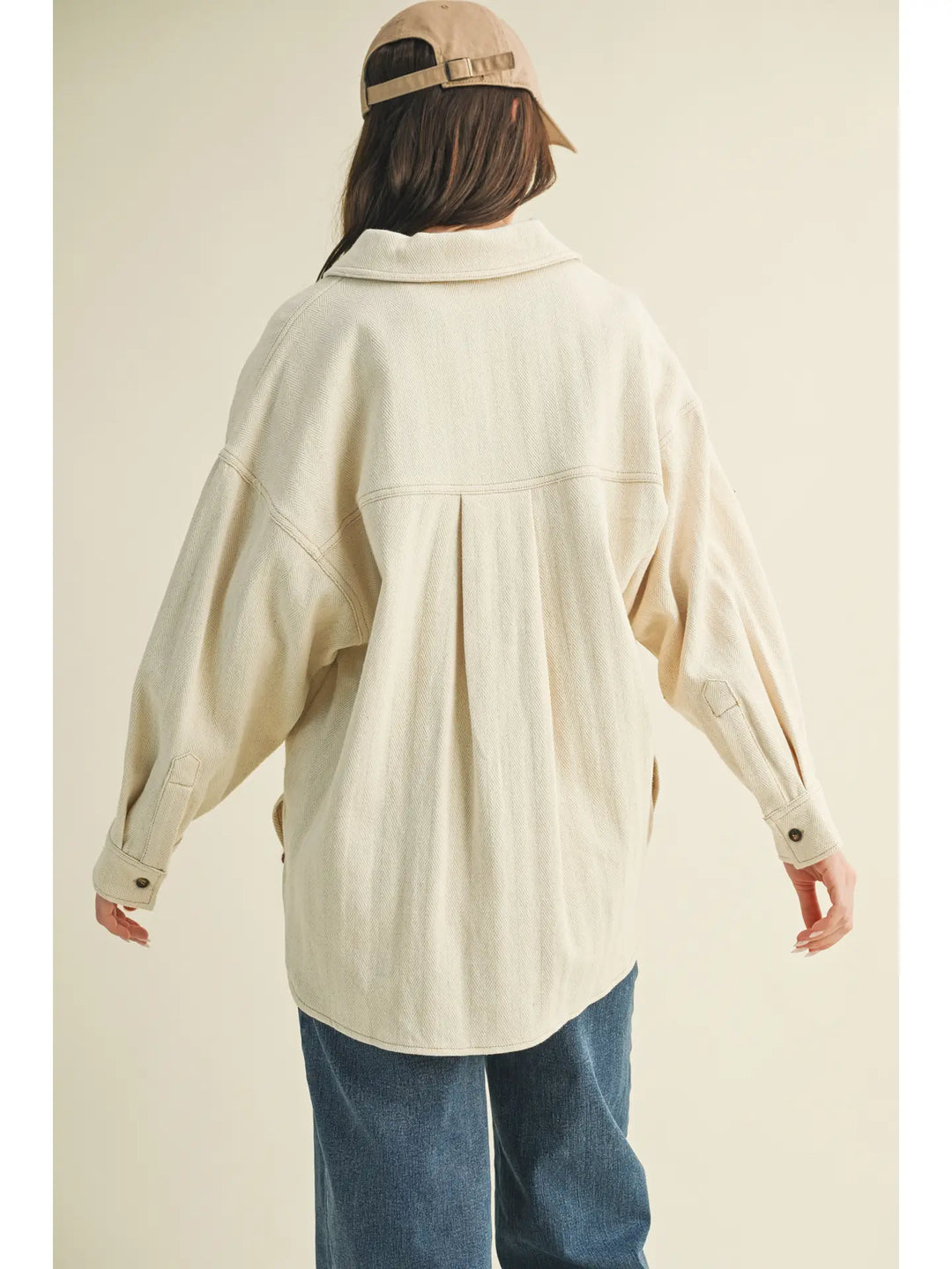 Long Sleeve Oatmeal Button Down Shirt