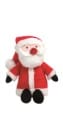 Small Santa Claus plush toy with red suit and white trim