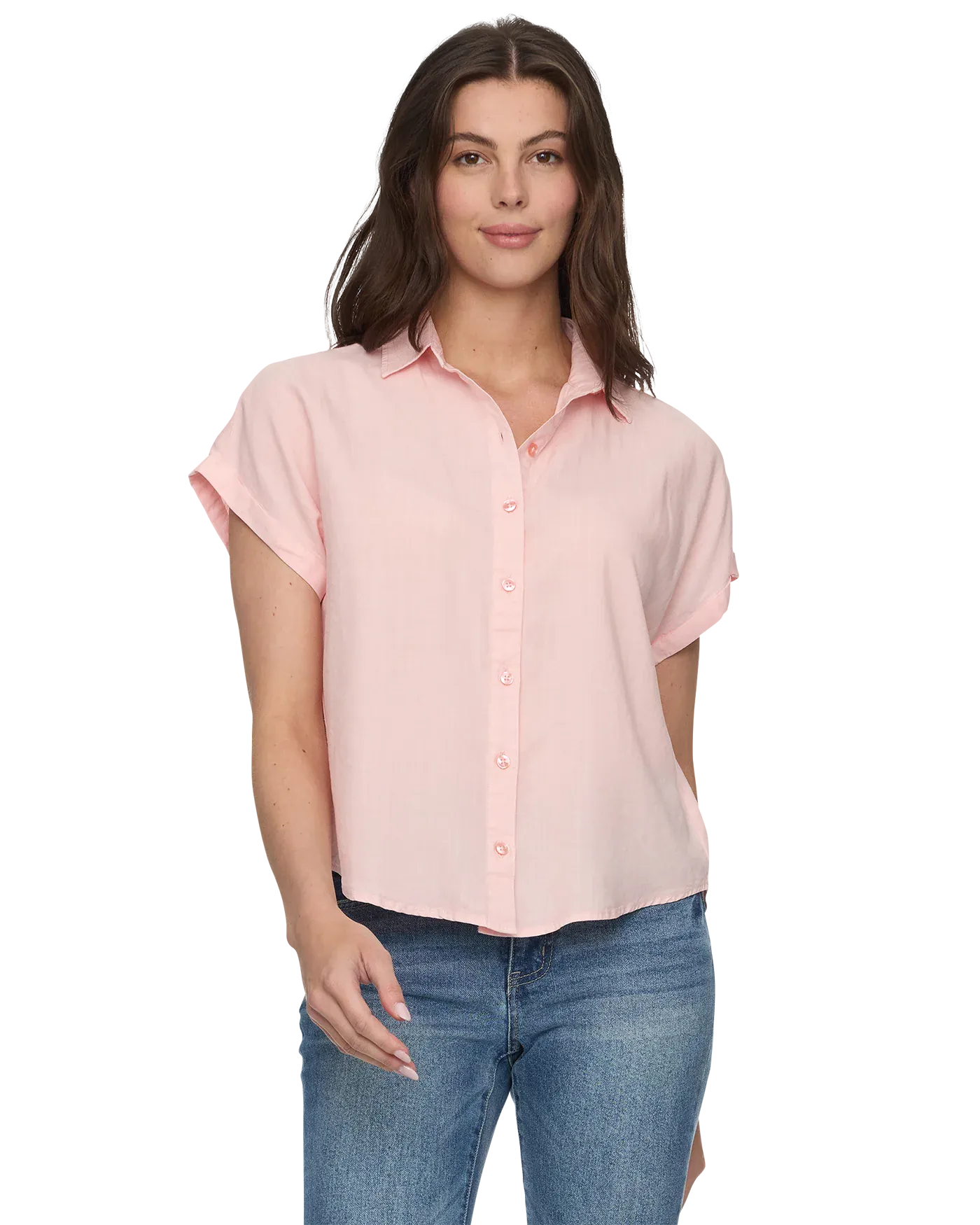 FRANNIE SHORT SLEEVE BUTTON DOWN SHIRT