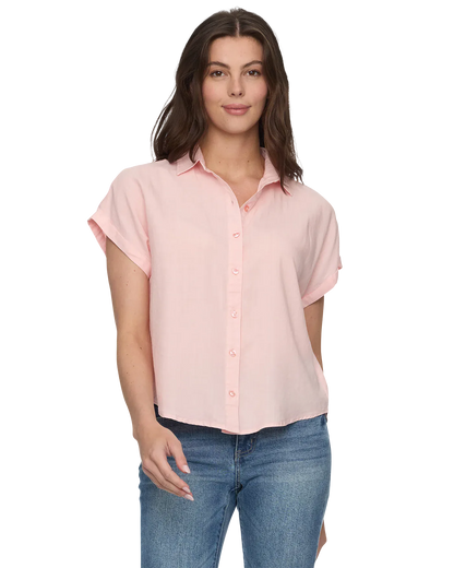 FRANNIE SHORT SLEEVE BUTTON DOWN SHIRT