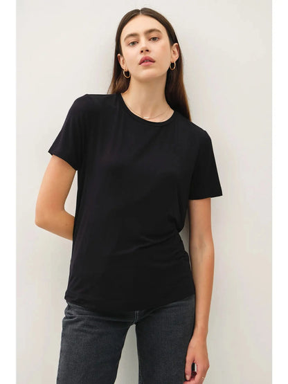 Color-Bamboo/Modal Basic Round Neck T-Shirt