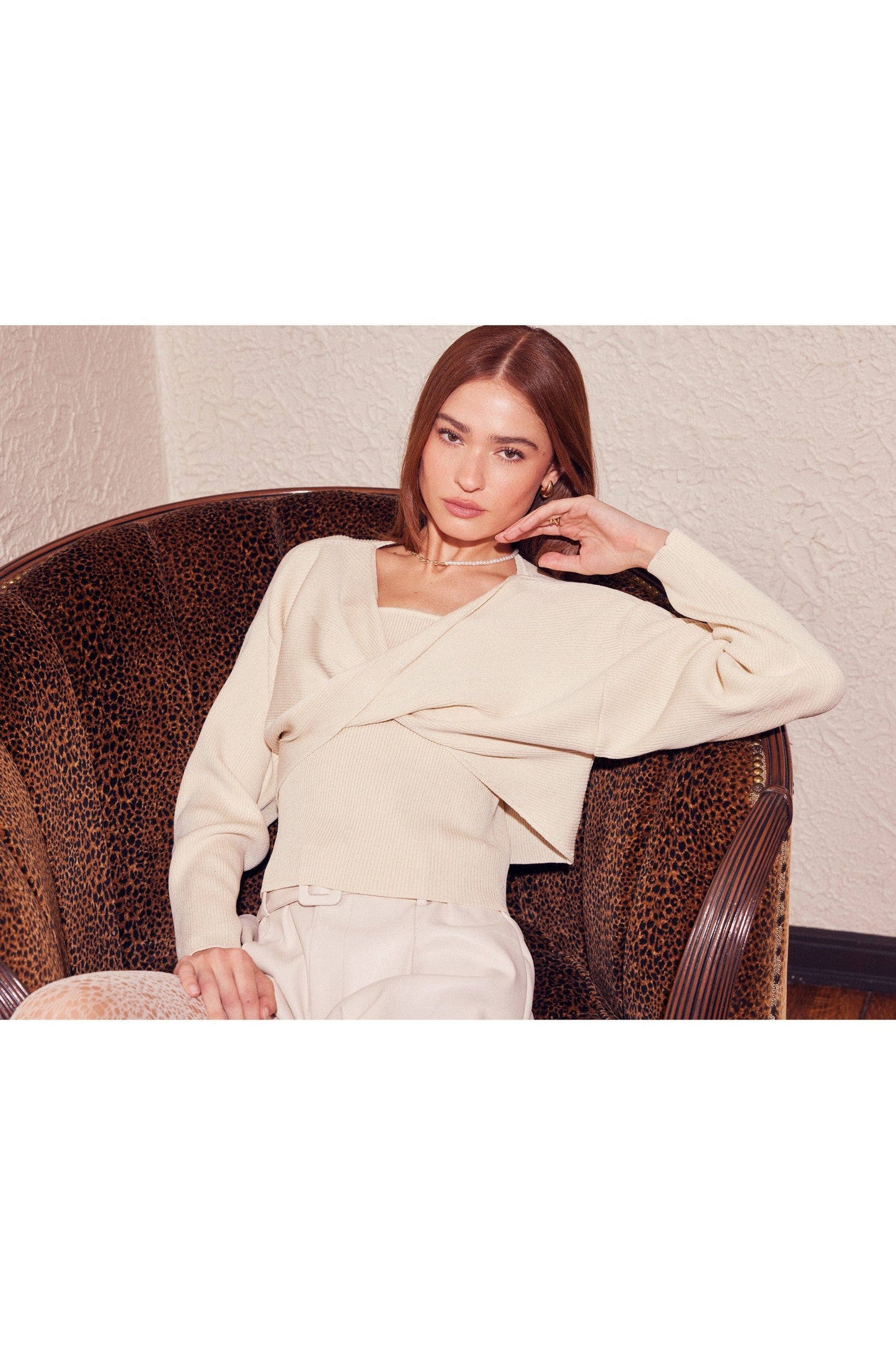 Twist Front 2pc Sweater