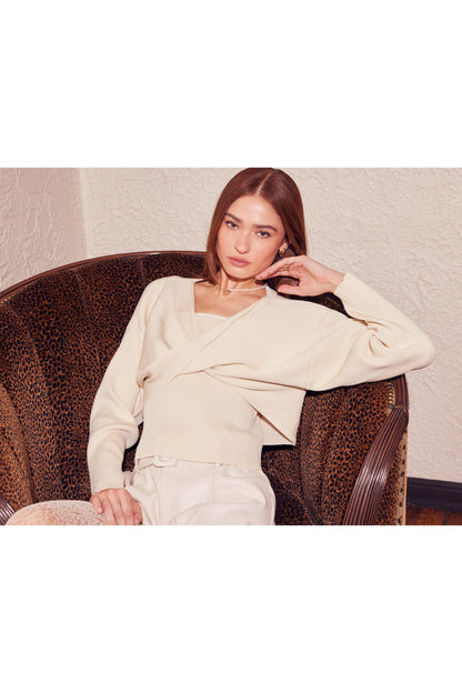 Twist Front 2pc Sweater