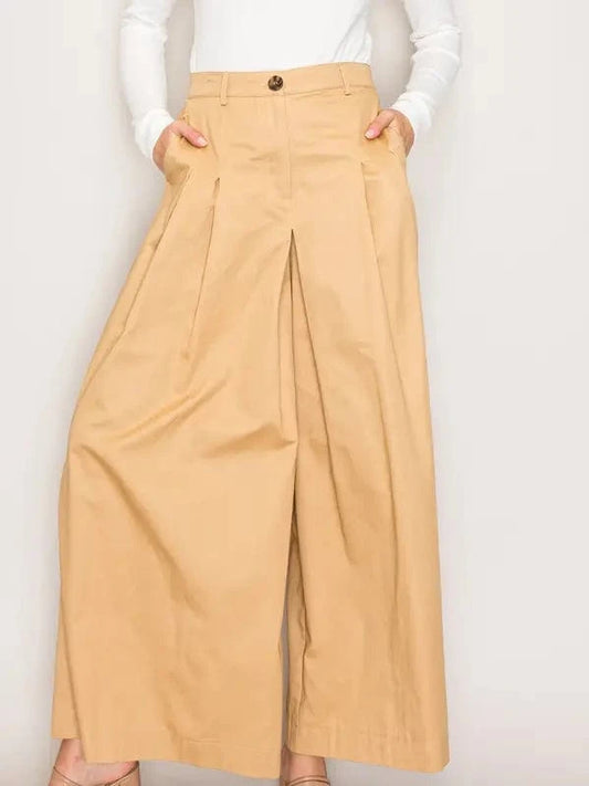 Taupe Wide Leg Pants