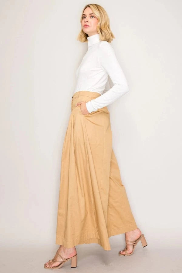 Taupe Wide Leg Pants