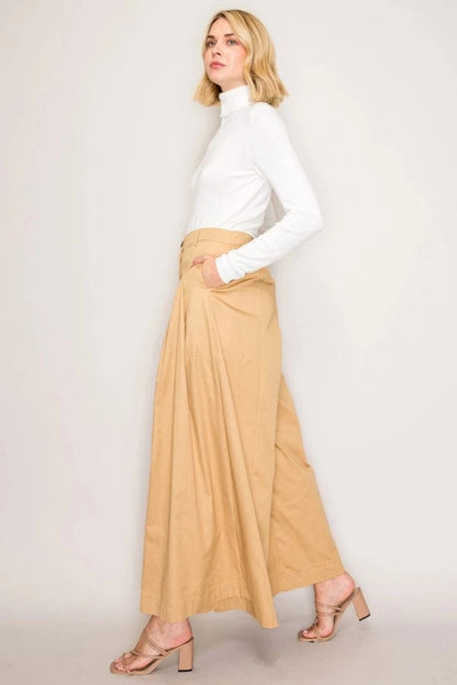 Taupe Wide Leg Pants
