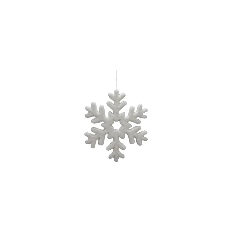 Flocked Foam Snowflake Ornament