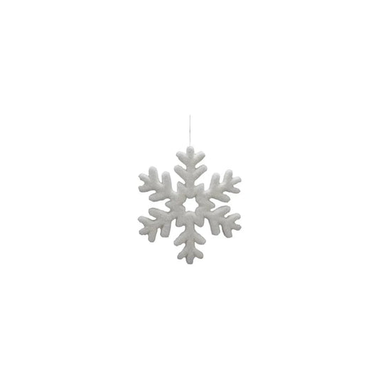 Flocked Foam Snowflake Ornament